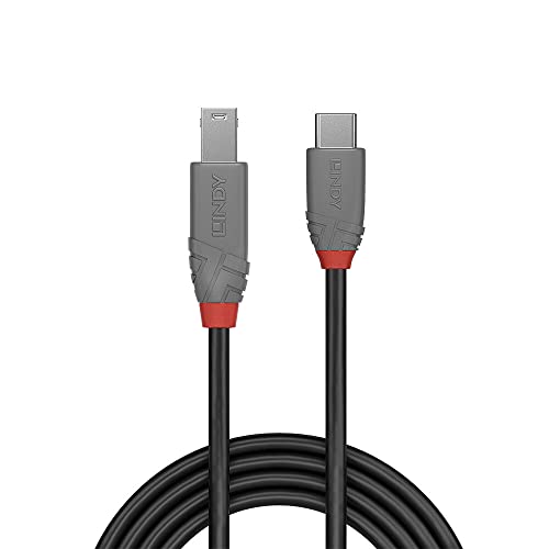 LINDY 1m USB 3.1 Cable, USB-C Male to USB-B 3.0 Male Type B, for MacBook Pro/Air, External Hard Drive, Scanner, Printer - Image 2