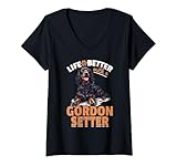 Photo Gallery donna gordon setter dog breed life is better con un gordon setter maglietta con collo a v Photo Gallery donna gordon setter dog breed life is better con un gordon setter maglietta con collo a v
