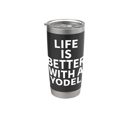 Yodel Apparel - Divertido diseño increíble para amantes de Yodeling Vaso térmico de acero inoxidable de doble pared