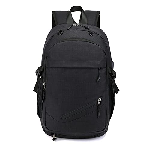 Mochila para hombre con bolsillo de malla y puerto USB para salidas deportivas
