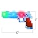 ArtCreativity Light Up Pixel Toy Gun for Kids - 10 Inch Retro Block Blaster with Flashing LEDs, Batteries Included, Fun Halloween Costume Accessory and Video Game Party Favor