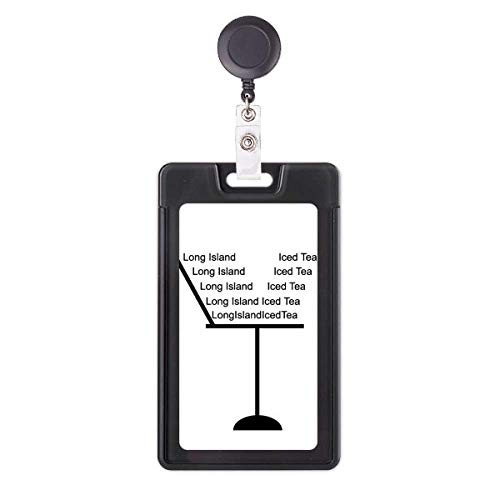 Porte-badge rétractable thé glacé Long Island, enrouleur badge pour entreprise et événement