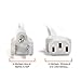 THE CIMPLE CO 25 Feet - 3 Prong AC Power Cable for Computer, Medical, Server, & Desktop - 25 ft Three Prong Power Supply Cord - C13 Power Cord - NEMA 5-15P to C13 / IEC 320-25 Foot (7.5 Meter), White