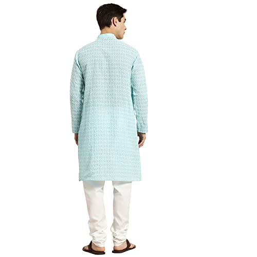 Image of SOJANYA (Since 1958 Men's Cotton Floral Regular Kurta Pyjama Set