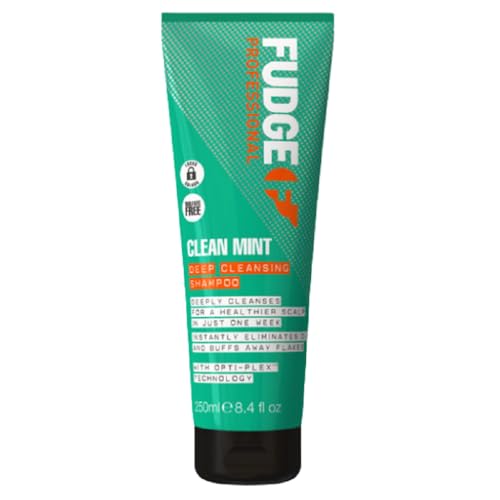 Fudge Clean Mint Shampoo, Deep Cleansing, Clarifying Shampoo, Scalp Care, 5x Stronger Hair, 250 ml