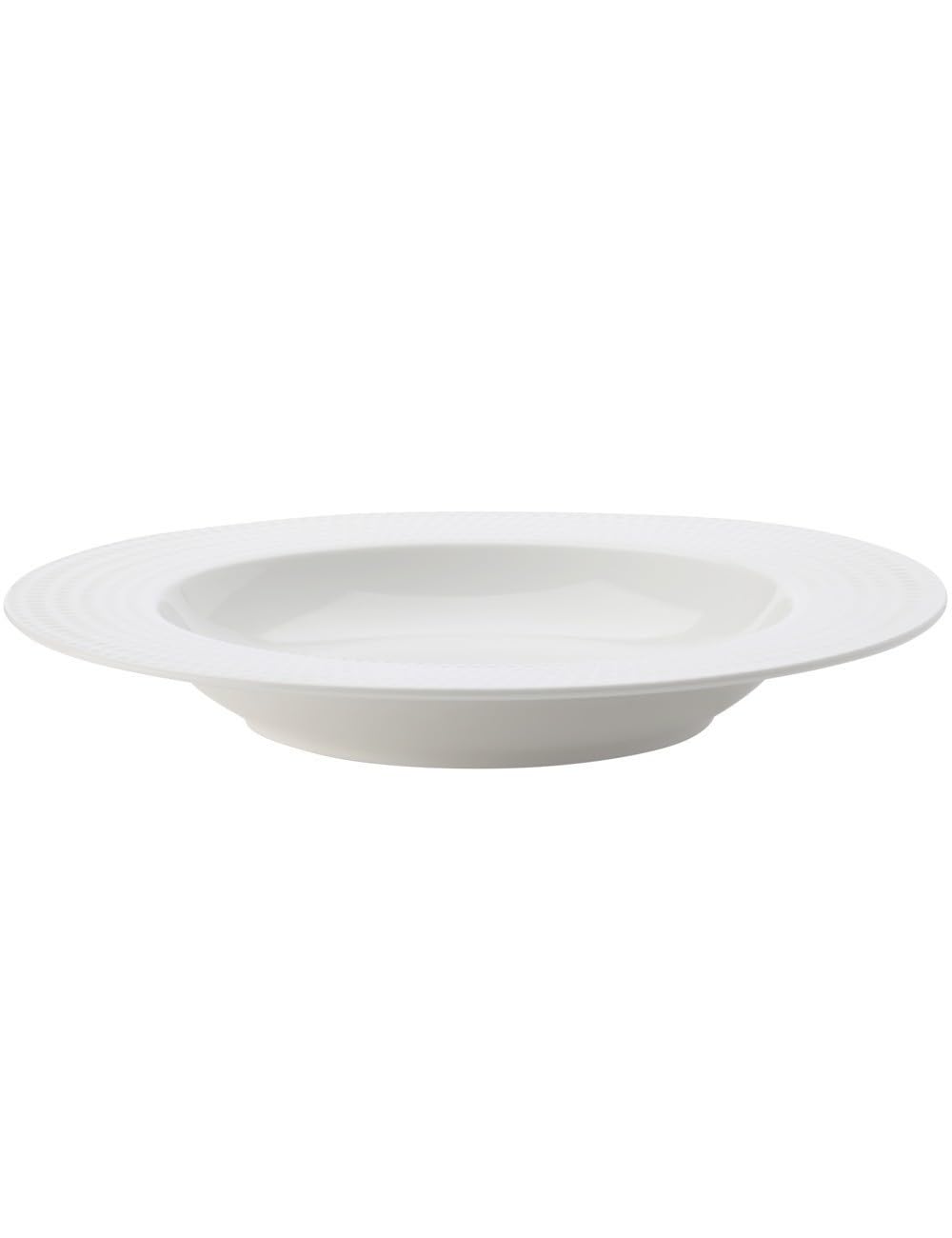 Maxwell & Williams White Basics Diamonds Soup Bowl, Wide Rim, Porcelain, 22.5 Cm,1 Count