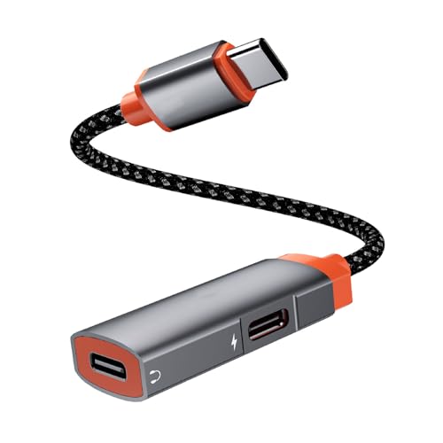 2 In 1 ステレオヘッドフォン充電アダプタ 2 In 1 USB C スプリッタタイプオス - ダブルタイプメス USB C ヘッドフォンと充電器