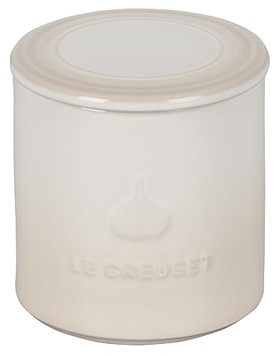 Le Creuset Stoneware Garlic Keeper, 14 oz., Meringue