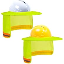 TCCFCCT Hat Hat Sun Shade ، Full Brim Neck Shield ، 2Packs ، Hard Hat غير مضمنة