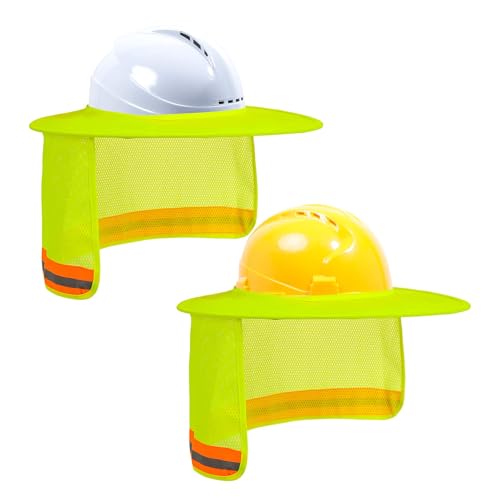 TCCFCCT Hard Hat Sun Shade, Full Brim Neck Shield, 2Packs, Hard Hat Not Included