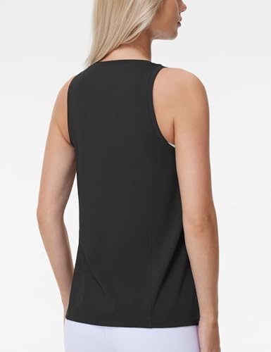 THE GYM PEOPLE Women's Crew Neck Workout Tank Tops Loose Fit Sleeveless Athletic Yoga Running Shirts3