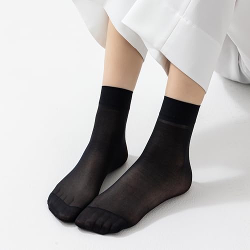 Womens 30D Ankle Nylon Sheer Socks Ankle High Tights Hosiery for Women, 12 Pairs Pack4