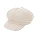 Women Fashion Newsboy Hats Beret Vintage Cabbie Cap Bakerboy Pageboy Winter Hat for Ladies Girls White One Size