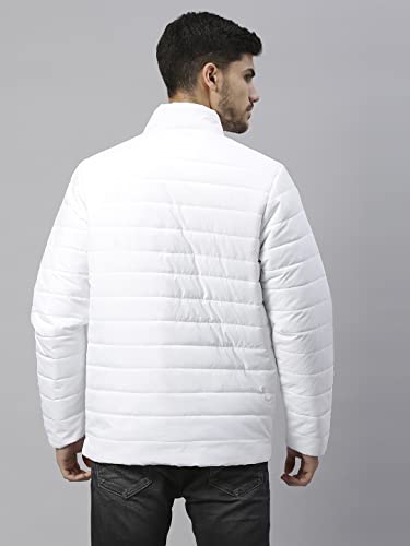 Image of Dennis Lingo Men's Solid Long-Sleeve Regular Fit Puffer Jacket - Waterproof, Lightweight, Casual Winterwear for Men