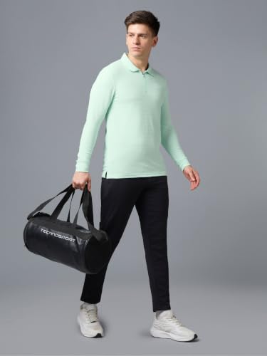 Image of TECHNOSPORT Men's Slim Fit Full Sleeve Polo T-Shirt with Collar, MATPIQ Quick Dry Moisture Wicking Polo Tee for Gym Sports Golf and Casual Wear