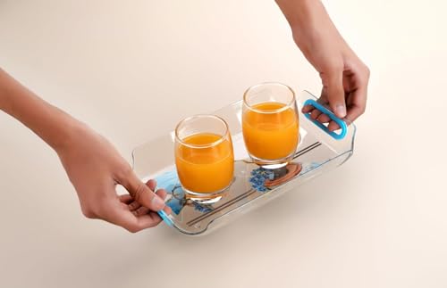 Image of Serving Tray /Tray Sets for Serving Multi-Use Nashta Plate & Kitchen's Tea Tray, Serving Tray Set of 3 Perfect Tray Sets for Hosting Guests at Home, Serving Trays Set for Kitchen.