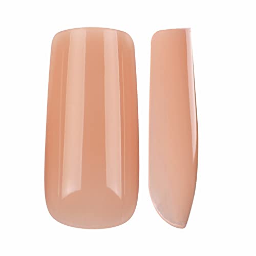 ALLKEM Nude Tone Medium Square Soft Gel full cover Nails 504 Pcs