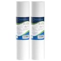 Flotronix 5 Micron 2.5" x 10" Sediment Whole House Water Filter Compatible to GE FXUSC Water System (2 Pack)