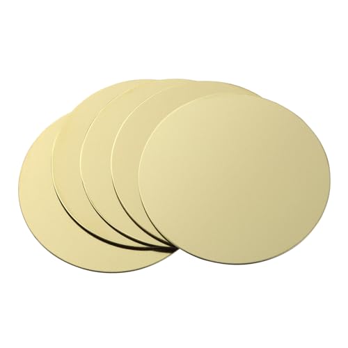 HOMSFOU Phone Magnet Plate Mounting Kits 4cm Metal Sticker Holder for Car Mount 10 Pack Golden