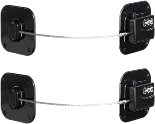 Child Safety Cabinet Locks,Fridge Lock,Closet Locks,Cabinet Lock,Black 2Pcs