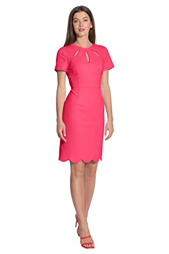 Maggy London Womens Keyhole Neck Scuba Crepe Sheath Dress2