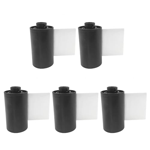 Moynagh Pack Of 5 Reloadable Film Canisters For 35mm/135mm Cameras, High Durability, Easy Loading, Black Plastic