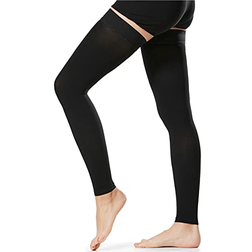 Image of Compression Sock, Morelian 1 Pair Thigh High Socks Men Women 20-30mmHg Stockings Sleeves for Varicose Vein Swelling