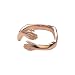 Produktbild Roségold Umarmender Ring  Roségold Offener Ring  Rosévergoldeter Hug Ring  Verstellbarer Ring  Umarmungsring 925 Sterling Silber  Geschenk für Sie (Rosévergoldetes Silber)