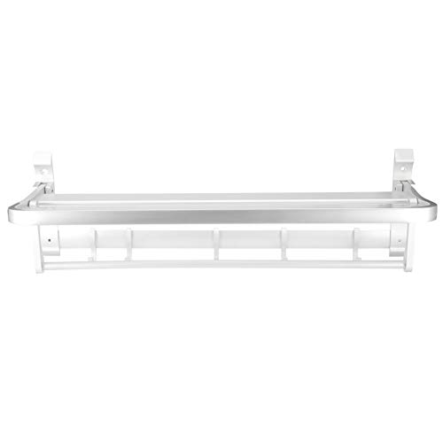 Étagère de serviette pliable mural pour une salle de bain zen, organisée et sans encombrement