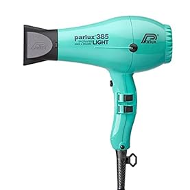 Alternative view of Parlux 385 Powerlight Ionic & Ceramic Teal Blue Hair Dryer + M Hair Designs Metal Mesh Diffuser (Bundle) – Lightweight, Fast-Drying, Frizz-Control Blow Dryer for Salon-Quality Styling