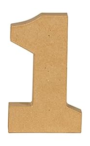 Décopatch AC885C Ziffer 1 aus Pappmaché, 1 Stück