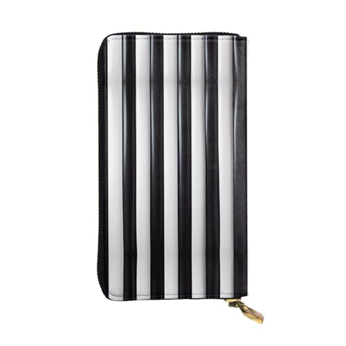 Portefeuille de voyage portable en cuir à rayures pour vos déplacements