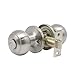 Probrico 8 Pack Interior Privacy Door Knobs Keyless Door Lock Lockset Round Doorknobs in Satin Nickel Door Locks for Bedrooms and Bathrooms Adjustable Latch Backset