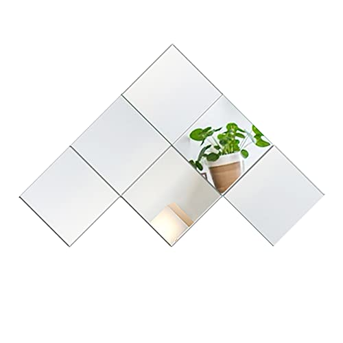 Flymuhjia Full Length Wall Mirror Tiles 10Inch X 6Pcs, Frameless Wall Mounted Full Body Mirror Set Make Up For Dorm Living Room Home Gym Bedroom Door #TOP7