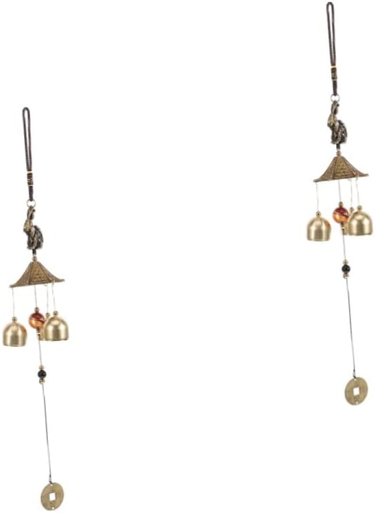 Wind chimes,Feng Shui Wind Chime Relaxing Tranquil Wind Chimes Cute Wind Chime Lucky Hanging Pendant Blessing Windchime Car Decoration (Color : As Shown, Size : 46x4x3cm(As Shown)