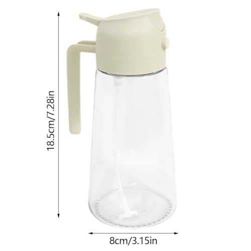 450ml 2-in-1 Spray Design Oil Dispenser Bottle Auto Flip Olive Oil Sprayer Leakproof Vinegar Sprayer for Kitchen Cooking Air Fryer Roasting Salad Baking Grilling - Image 3