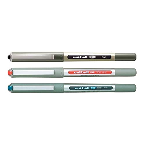 Kit Uni Ball Eye Fine 0,7 UB-157 Preta Azul e Vermelha