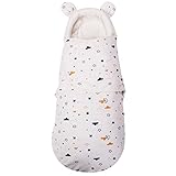 Bebamour Anti Kick Babyschlafsack Safe Nights Cotton Babyschlafsack 2.5 Tog 0-18 Monate und älter Cute Infant Boy Girls Schlafsack Baby Wrap Blanket (Bear)