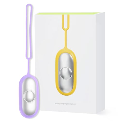 GOQELK Compact Handheld Sleep Aid Device - Relaxation Tool for Improved Sleep, Mood & Focus, Adjustable Massage Intensity, Portable & Easy to Carry(Purple)