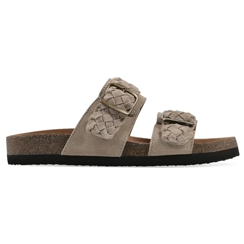 WHITE MOUNTAIN Women's Hey Hey Braided Double-Buckle Signature Comfort-Molded Footbed Sandal3