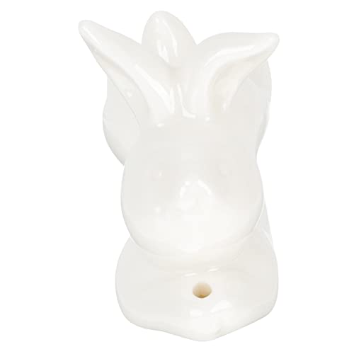 ADOCARN イースターのウサギ しっぽ 猫壷 衣装 ペット バーナー rabbit easter incense burner のそみ 香立て セラミック線香ホルダー セラ 白い