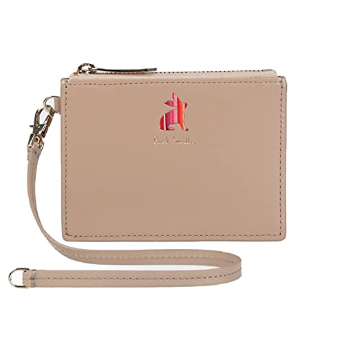 [ポールスミス] 【名入れ専用】 マーケトリーストライプラビット フラグメントケース ストラップ付 パスケース IDケース 定期入れ カードケース レディース 純正化粧箱 ショップバッグ付き 873756 PWD992 (ベージュ)