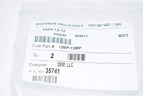 Image of Brennan 5404-12-12 Steel Pipe Fitting, Hex Nipple, 3 /4-14 x NPTF Male