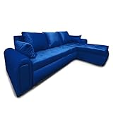 COMFATRA London sofa bed with storage, Left & Right Hand Facing L shaped sofa, Easily Convertible Sleeper sofas & couches, Pull-Out Sleeper corner sofa ((Blue) - Image 1