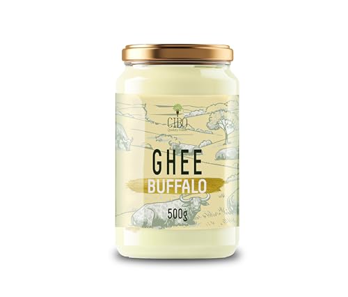 Cibo Ghee de Búfala Premium de Battipaglia – Mantequilla Clarificada con Leche de Búfala de Campania (la misma para las Mozzarellas) - Made in Italy – 500g