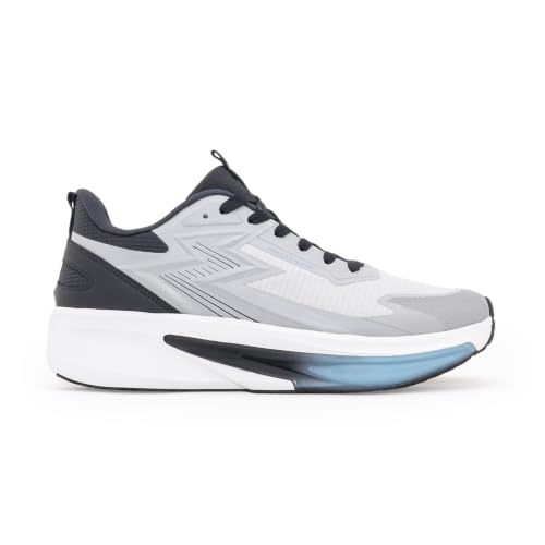 Image of Red Tape Men's Sneakers Grey Blue Mesh Round Toe Lace-Up Comfort Grip