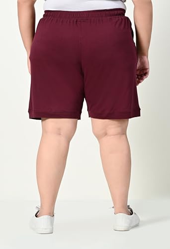 Image of Women's Plus Size Bermunda Shorts | Knee Length Cotton Short | Half Pants for Womens