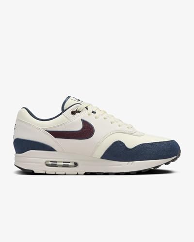 Nike Men's Air Max 1 Shoes Coconut Milk/Armory Navy/Light Orewood Brown/Burgundy Crush Size-10.52