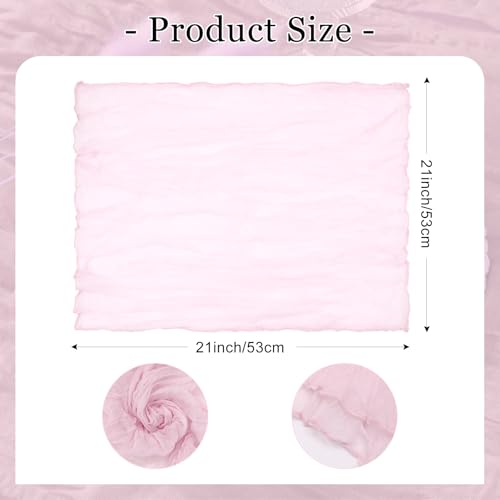 Servilletas de Tela Rosa Set de 12 21x21 pulgadas miniatura 2