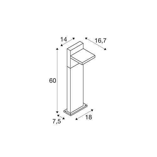 SLV ABRIDOR Pole 60 / Illuminazione vialetti